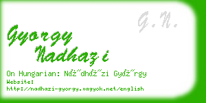 gyorgy nadhazi business card